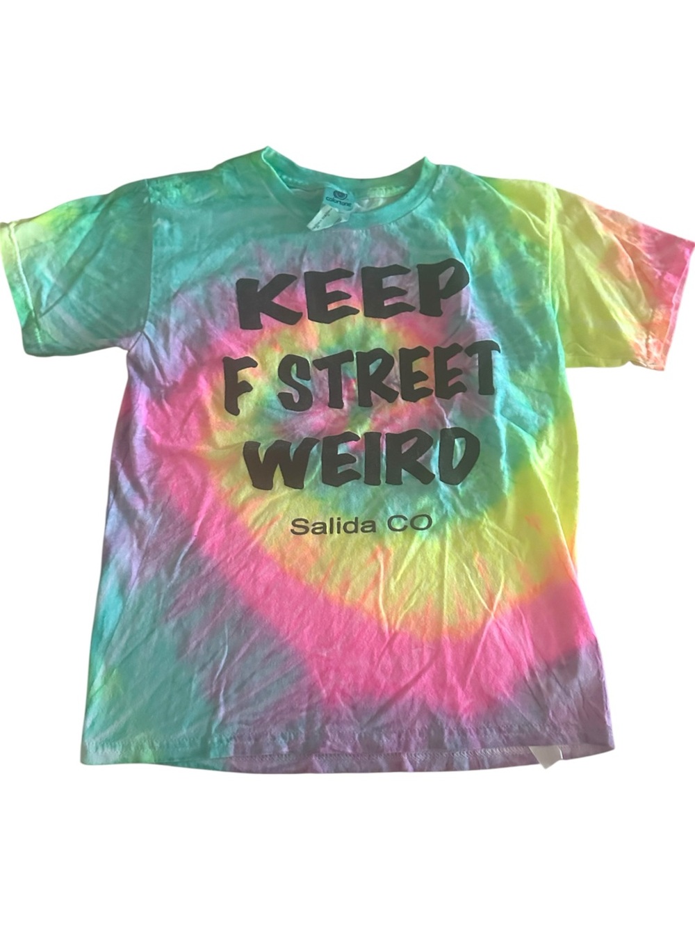 Salida Colorado “Keep F Street Weird” Tie Dye Tee (S)